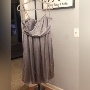 Strapless chiffon dress